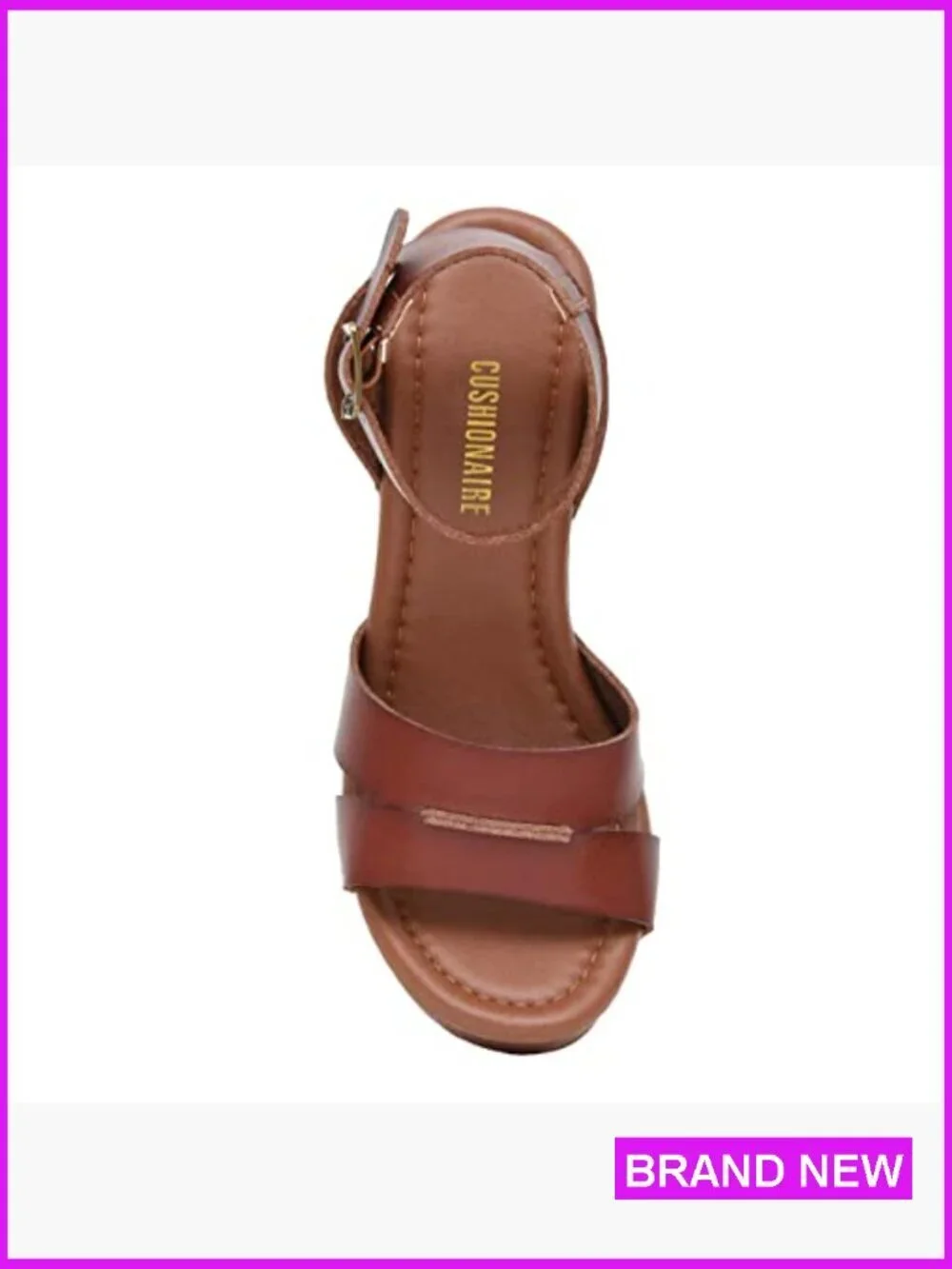 Platform Wedge Sandals with Faux Wood Block Heel and Studded Straps
